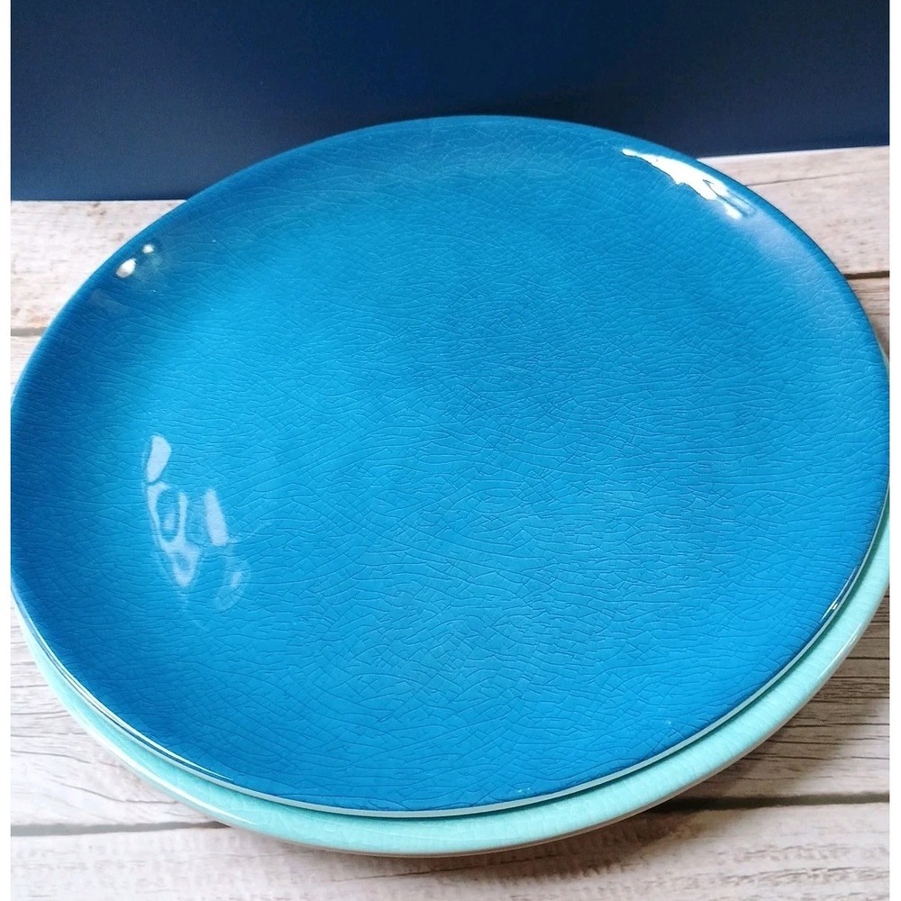 Melamine Set Of 12 Plates 9" & 11" Bowls Corals Crab Seahorse Starfish Turtle - Picture 9 of 11